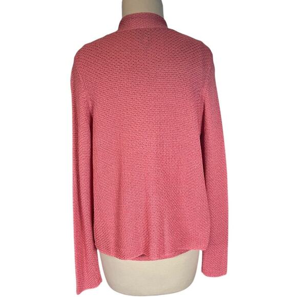 Eileen Fisher 100% Italian Yarn Knit Cardigan & Tank Set Rose Pink Petite Medium - Picture 4 of 14